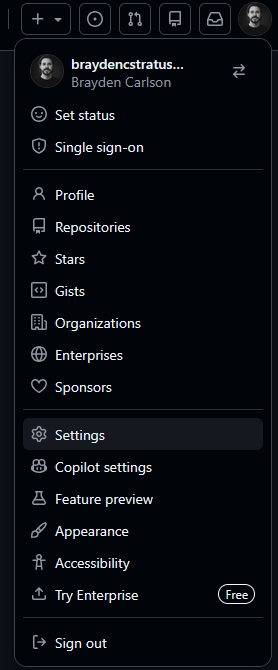 Click avatar